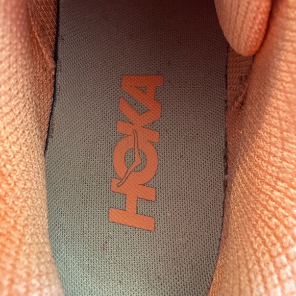 Hoka One Clifton L Orange Coral Athletic Shoes Size 10 - Picture 10 of 13